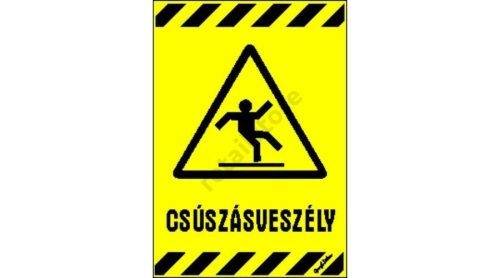 Csúszásveszély matrica 25 x 17,5 cm