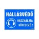 Hallásvédő használata kötelező matrica 25 x 17,5 cm