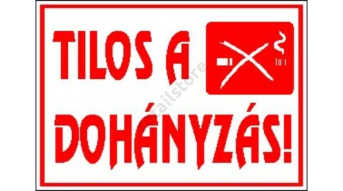 Tilos a dohányzás! matrica 25 x 17,5 cm