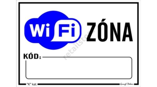 WiFi zóna matrica kód résszel matrica 11,5 x 16,5 cm