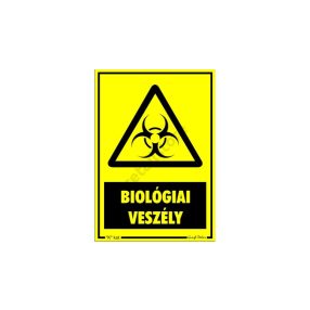 Biológiai veszély matrica 11,5 x 16,5 cm