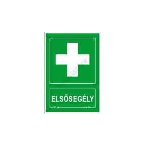 Elsősegély matrica 11,5 x 16,5 cm