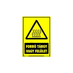 Forró tárgy vagy felület matrica 11,5 x 16,5 cm