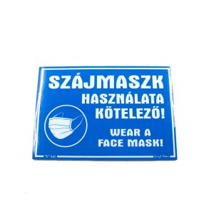 Szájmaszk használata kötelező! matrica 11,5 x 16,5 cm