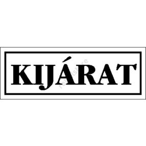 Kijárat matrica 14 x 5 cm Fehér
