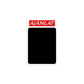   Krétás tábla hullámos anyagon "Ajánlat" felirattal (Piros)