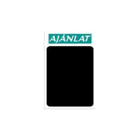   Krétás tábla hullámos anyagon "Ajánlat" felirattal (Türkiz)