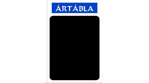 Krétás tábla hullámos anyagon "Ártábla" felirattal (Kék)