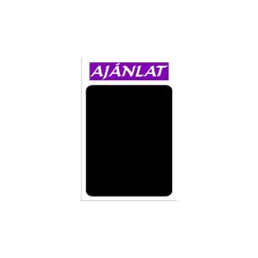   Krétás tábla kemény anyagon "Ajánlat" felirattal (Lila)