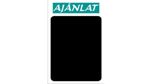 Krétás tábla kemény anyagon "Ajánlat" felirattal (Türkiz)