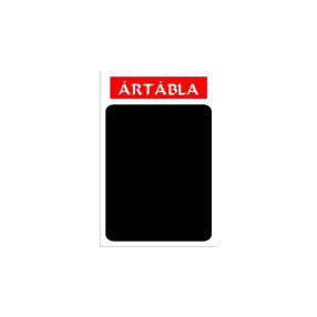   Krétás tábla kemény anyagon "Ártábla" felirattal (Piros)