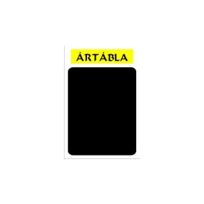   Krétás tábla kemény anyagon "Ártábla" felirattal (Sárga)