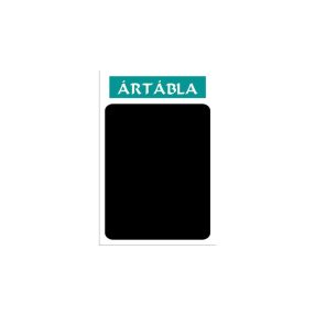   Krétás tábla kemény anyagon "Ártábla" felirattal (Türkiz)