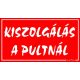 Kiszolgálás a pultnál műanyag tábla, 12,5 x 22,5 cm,  Piros