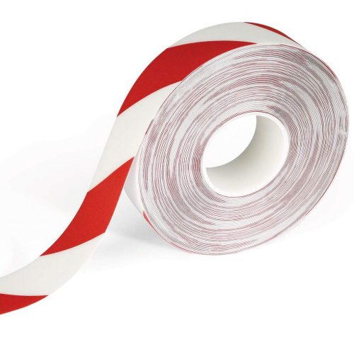 Padlójelölő szalag öntapadós 50 mm x 30 fm, két színnel, piros-fehér