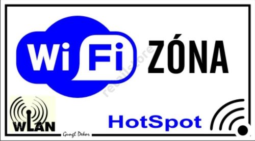WiFi Zóna tábla 12,5 cm x 22,5 cm 