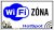 WiFi Zóna tábla 12,5 cm x 22,5 cm